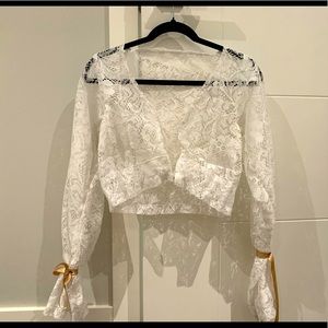 Handmade by me. Lace cardigan/ top